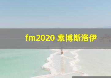 fm2020 索博斯洛伊